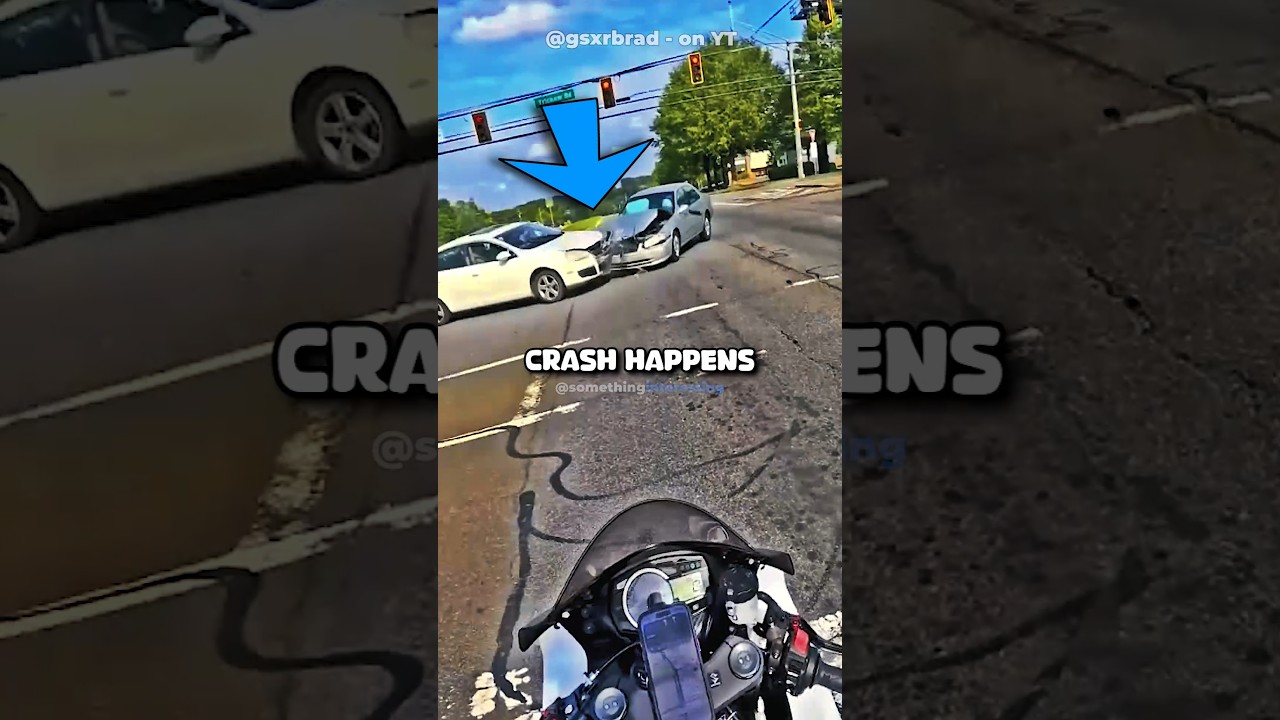 Biker Witnesses a Car CRASH! 😱 @gsxrbrad