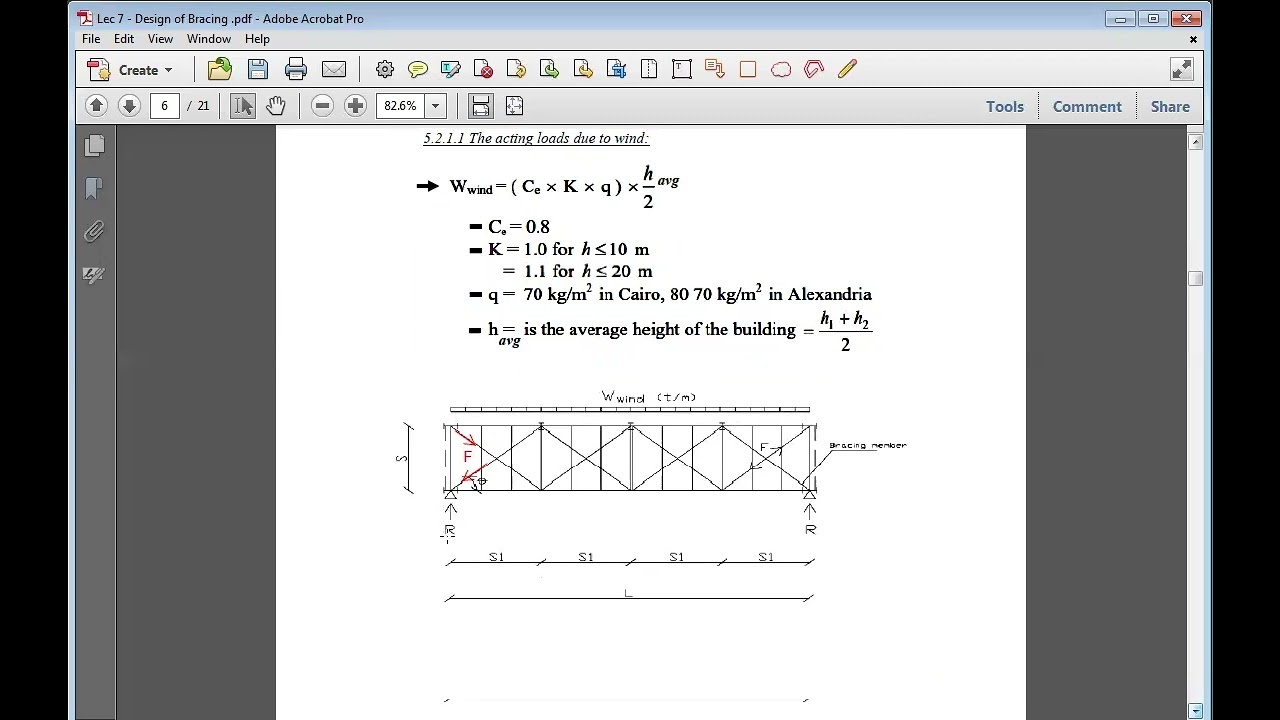 Steel Design II - 7   Design of Bracing