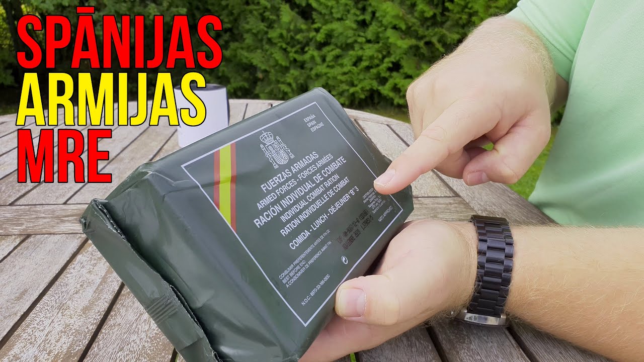 Spānijas armijas ēdiena MRE degustācija