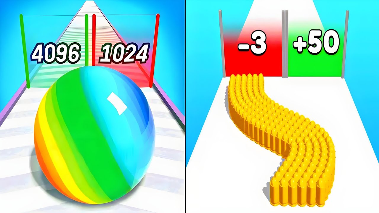 Ball Number vs Bullet Army Run - All Levels Speed Run Gameplay Android iOS Ep1