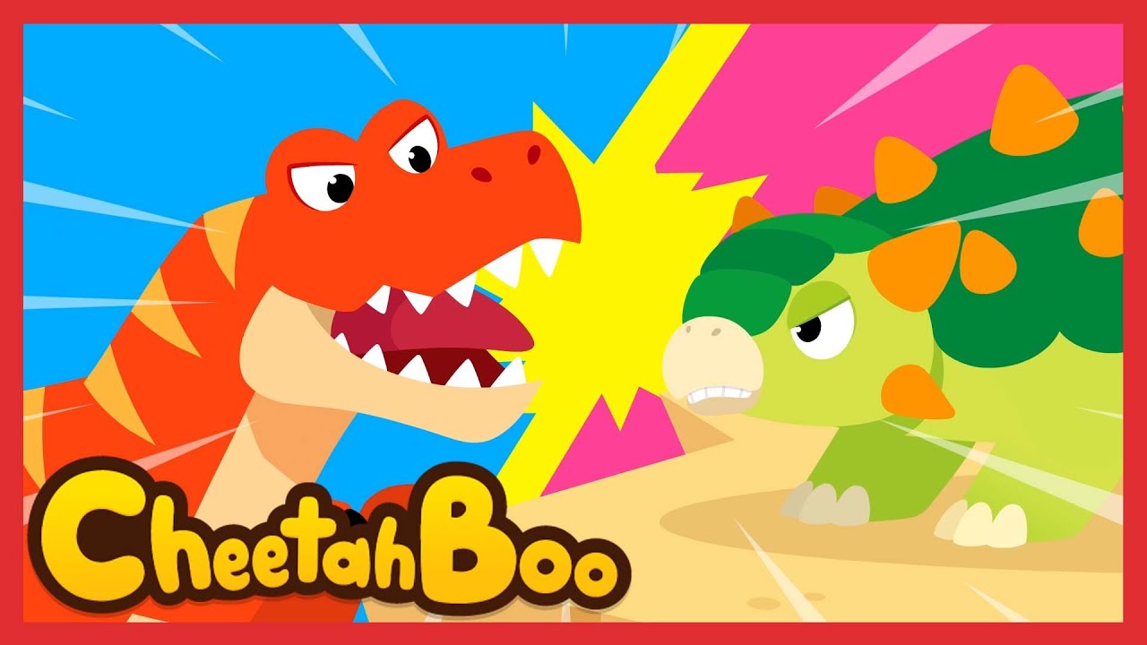 [🎉NEW] Tyrannosaurus VS. Ankylosaurus | Dinosaur song | Nursery rhymes & Kids Song | #Cheetahboo