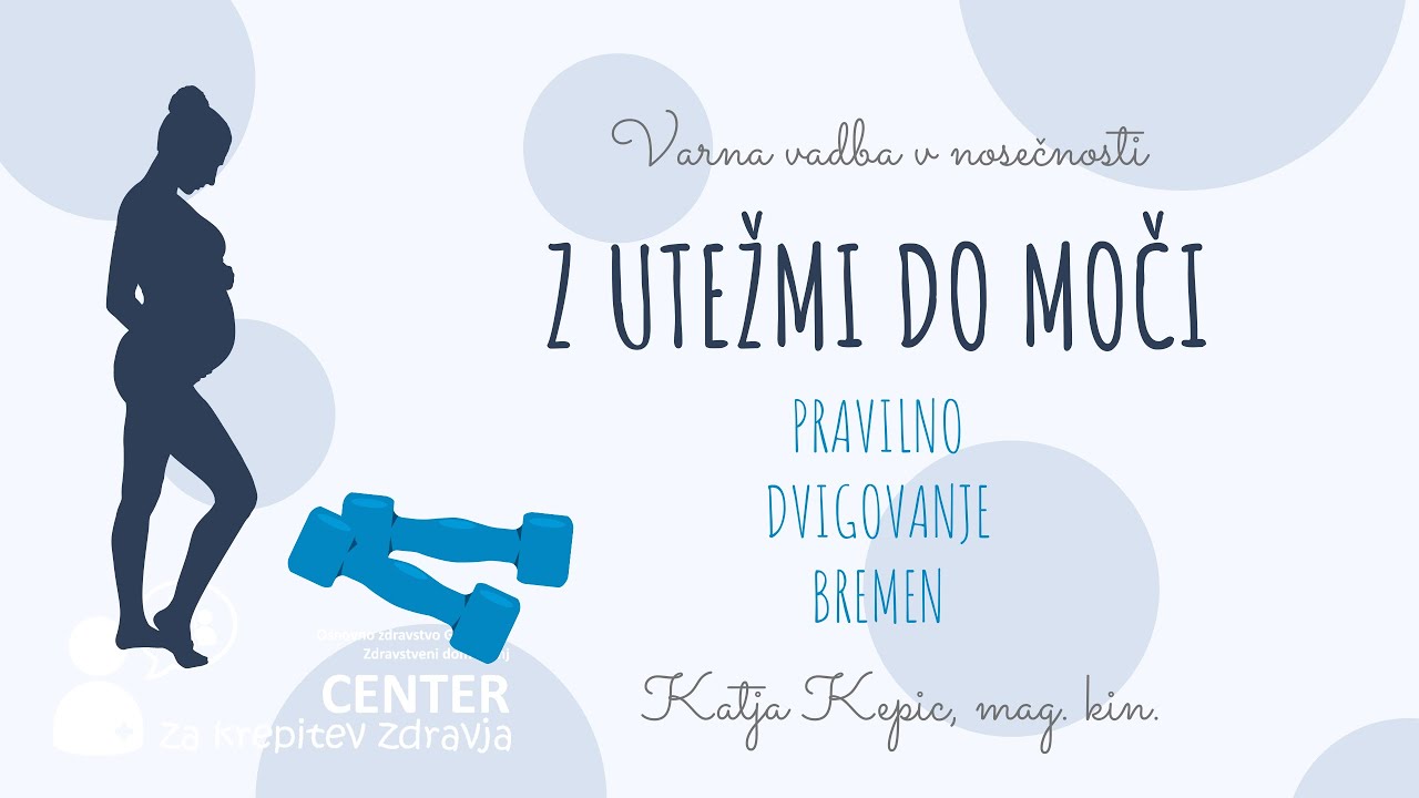 Z utežmi do moči - Varna vadba v nosečnosti