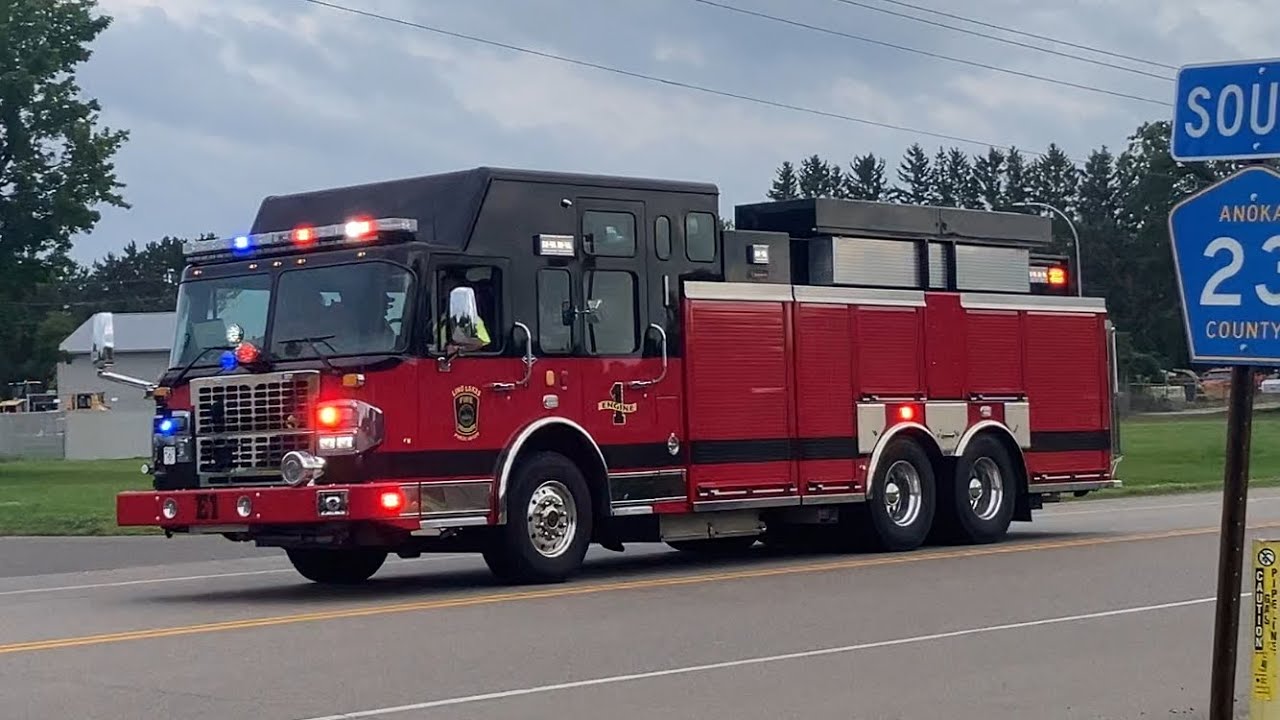 Lino Lakes Fire Department • Engines 1 and 2, Chief 4, LT21 Responding for a Structure Fire • 8/8/25