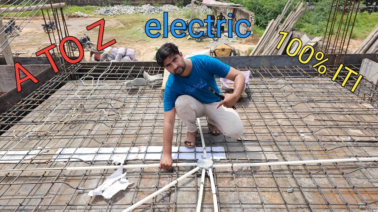 ▶️ electric house wiring piping under construction building जो इलेक्ट्रिक का जीरो हे वो देखे