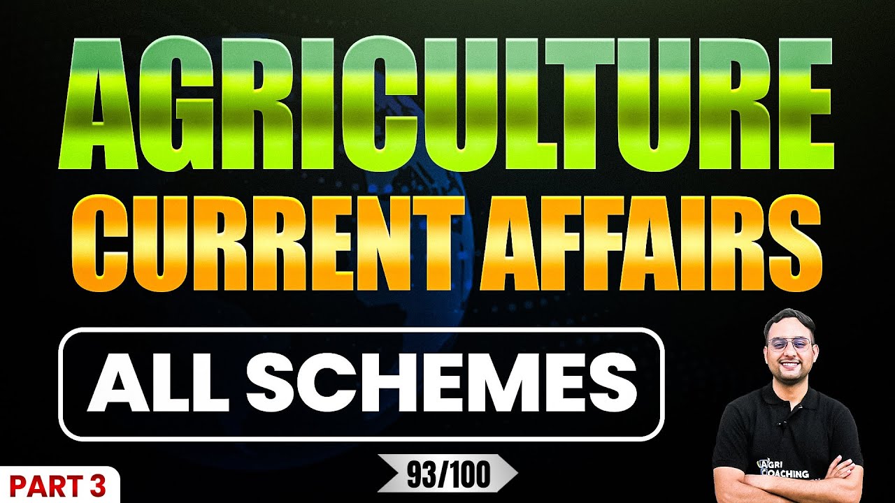 Part 3 - Class 93 | Agriculture Current Affairs | Free Online Class | Deepak Wadhwa Sir | ACC