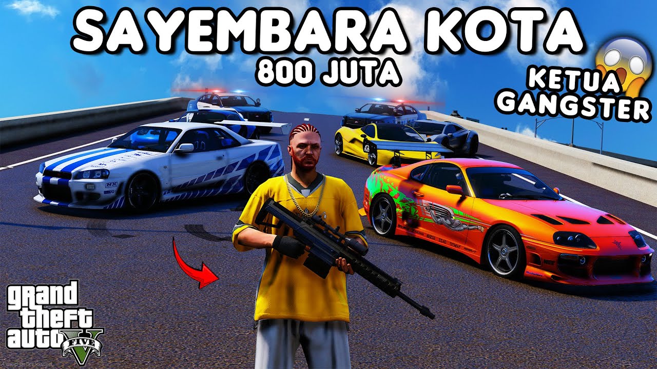 1 HARI SAYEMBARA KOTA 800 JUTA KETUA GANGSTER - GTA 5 ROLEPLAY