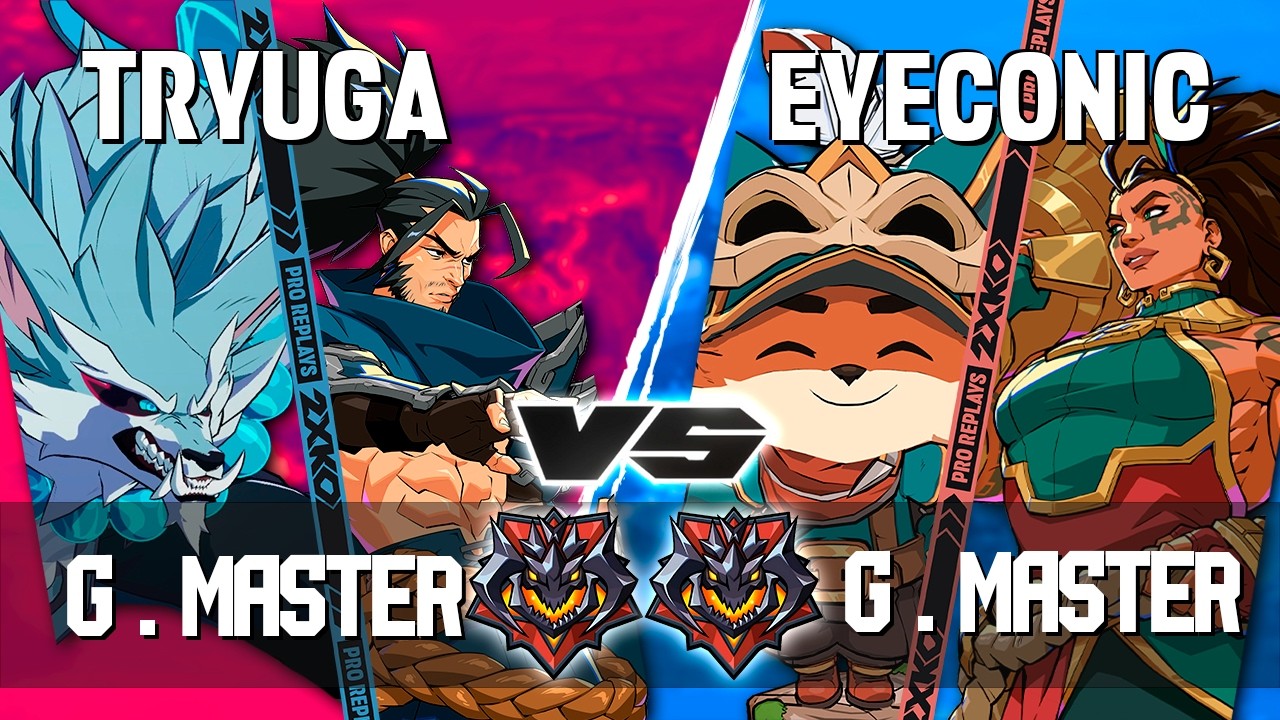 2XKO ▰ TRYUGA (Yasuo-Warwick) vs EYECONIC (Teemo-Illaoi) ▰ 2XKO Pro level replays