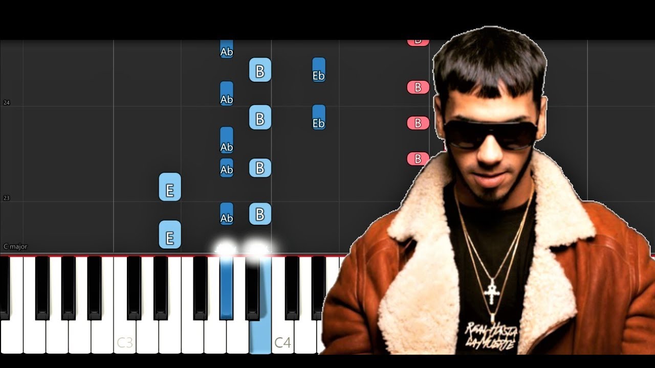 Anuel AA + Haze - Amanece (Piano Tutorial)