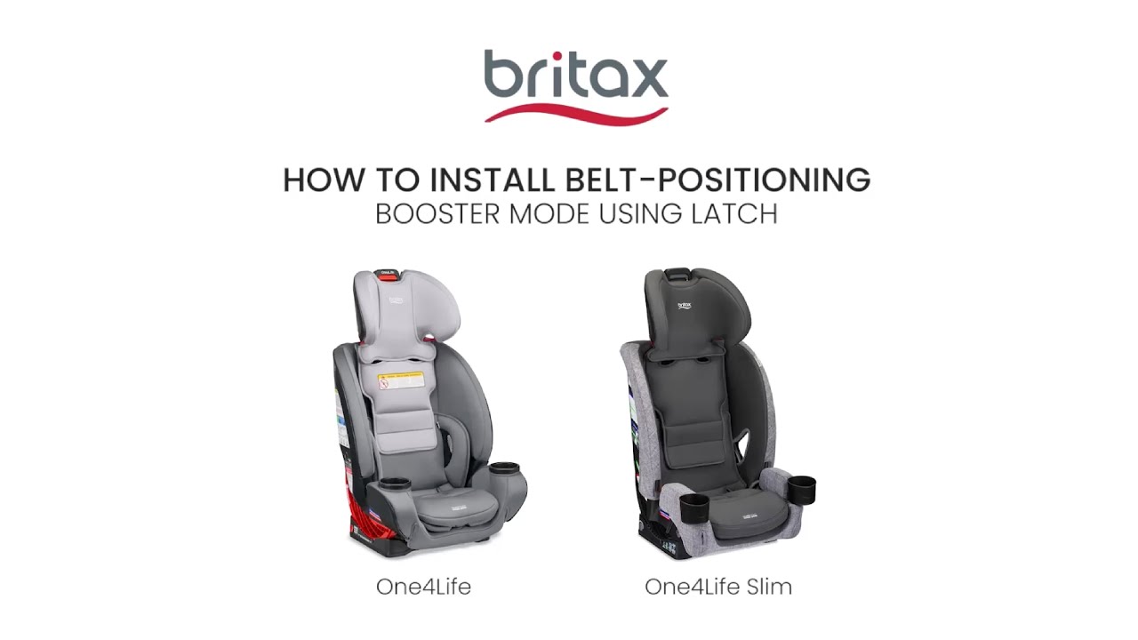 How to Install Britax&reg; One4Life/Slim All-in-One Car Seats, Booster Mode w/ Lower Connectors