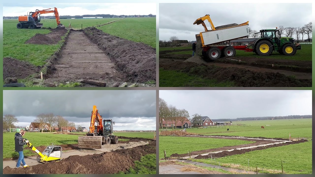 Uitgraven KAVELPAD met MOBIELE KRAAN | Boer Gerrit vlogt