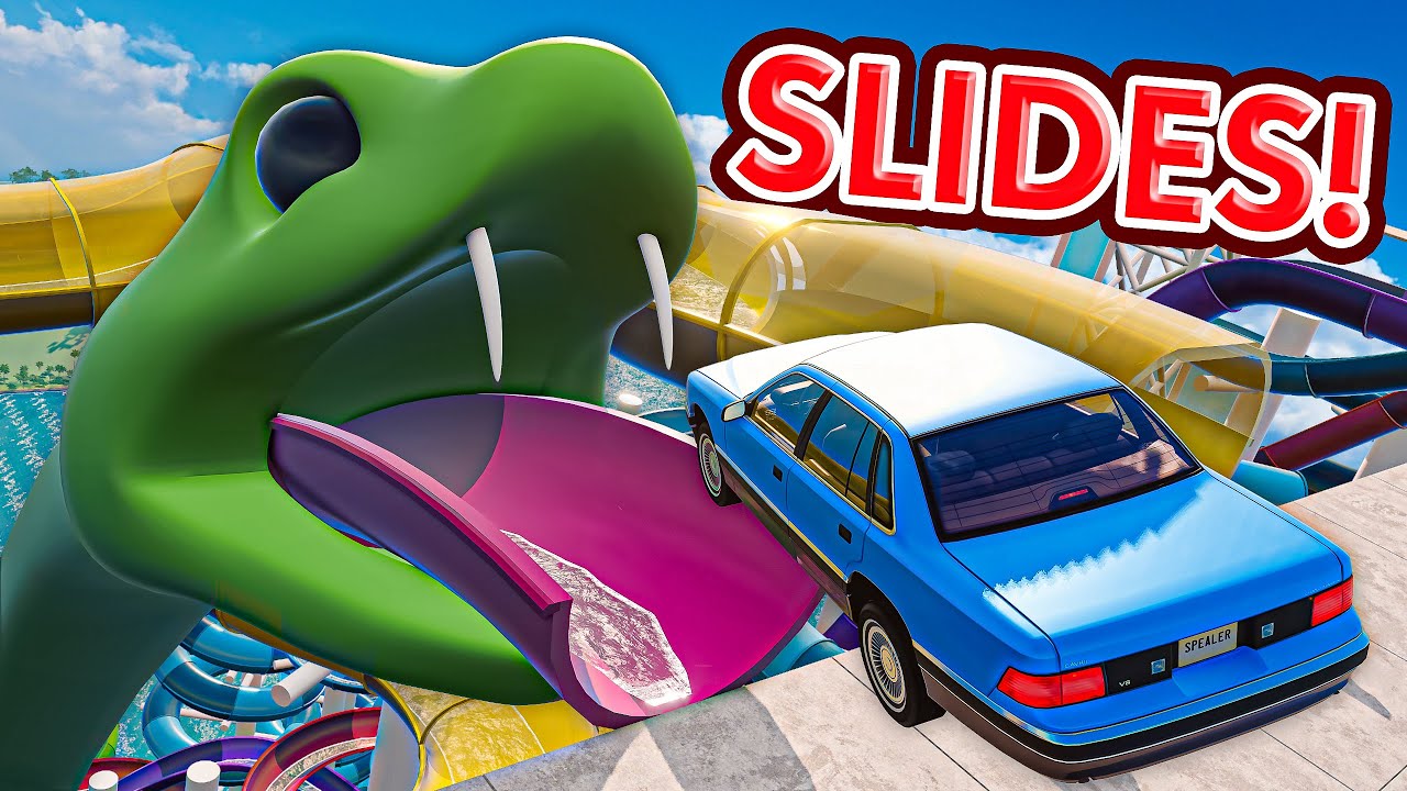 INSANE Waterslides In BeamNG! | BeamNG​ Drive Mods