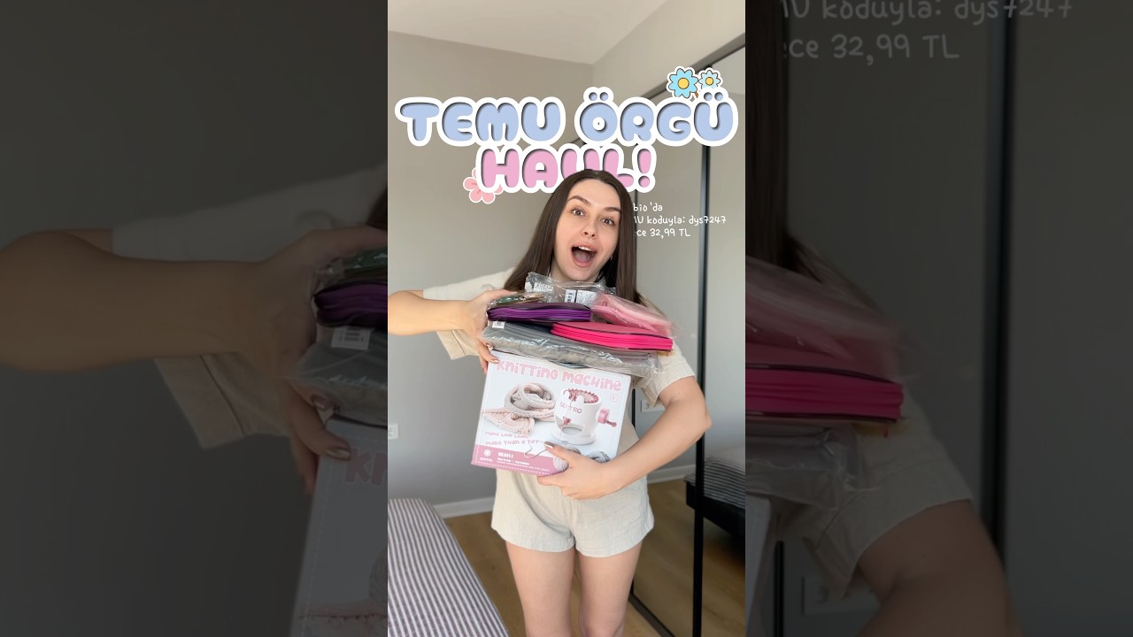 Temu'dan 32,99 TL&rsquo;ye &Ouml;rg&uuml; Malzemeleri | Denedim 🧶✂️#reklam