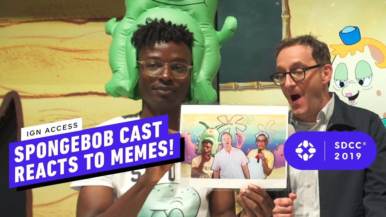 SpongeBob Voice Actors React to Classic SpongeBob Memes - Comic Con 2019