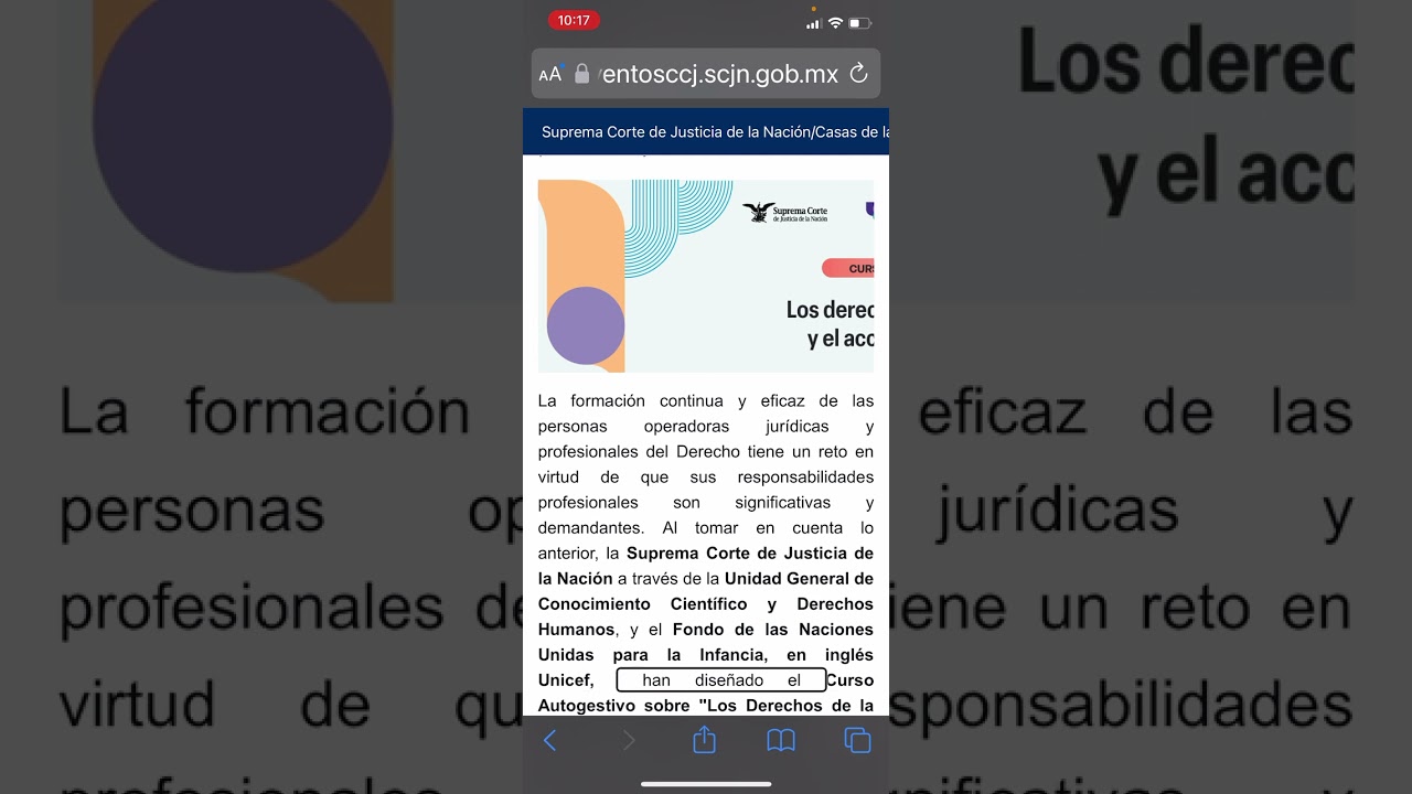 Confirmando mi inscripción al curso, derechos de la infancia y el acceso a la justicia  ￼