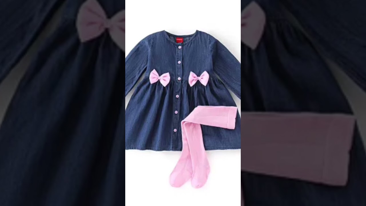 denim dress| denim winter dress for kids| denim frocks design| jeans frocks design