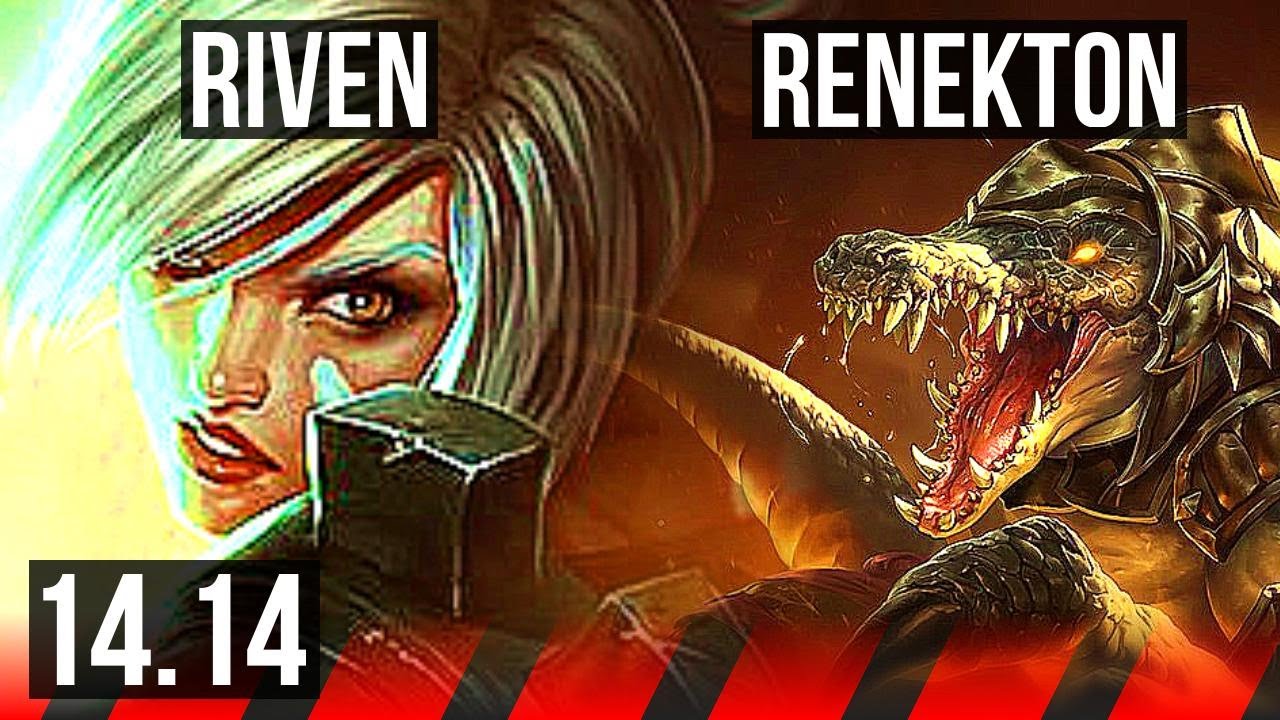 RIVEN vs RENEKTON (TOP) | 2800+ games, 45k DMG | NA Challenger | 14.14