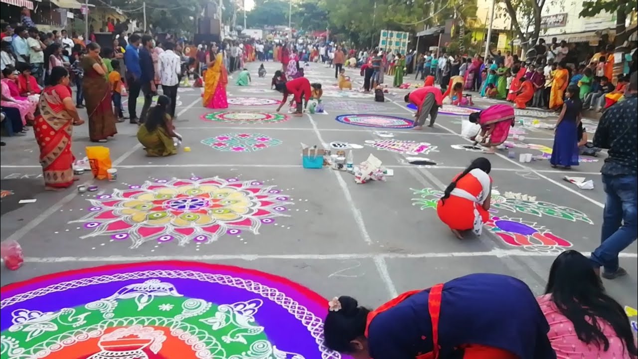 సంక్రాంతి ముగ్గుల పోటీలు in Banglore, 2020 // Rangoli competition in Banglore, Karnataka
