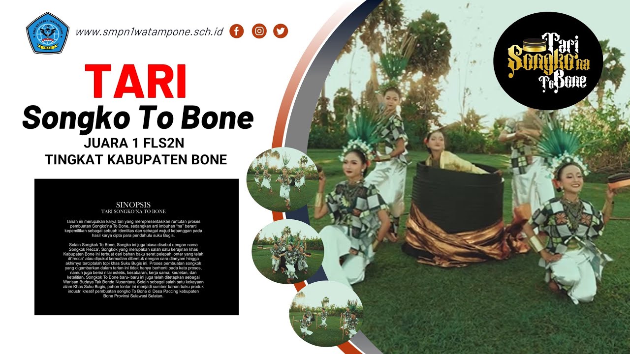 TARI SONGKOK 'NA TO BONE | FLS2N 2022 | Juara 1 Tingkat Kab. Bone | SMP Negeri 1 Watampone