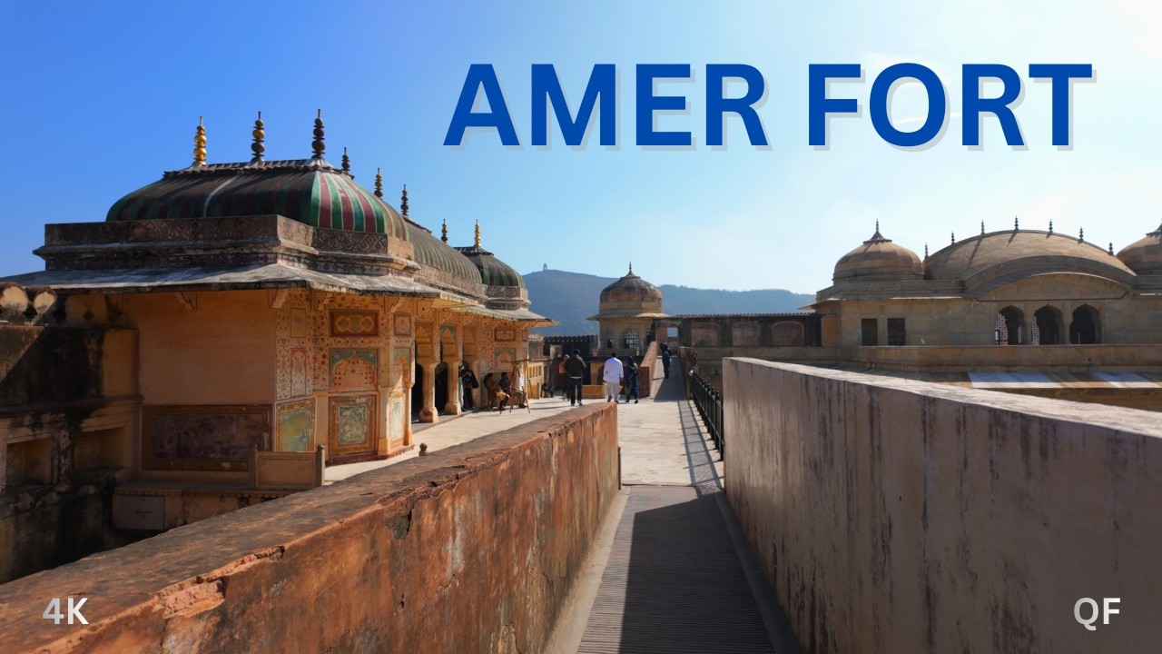 [4K] Amer Fort Jaipur Walking Tour PT-1 | Amber Fort Heritage Walk | 3D Binaural Audio 🎧
