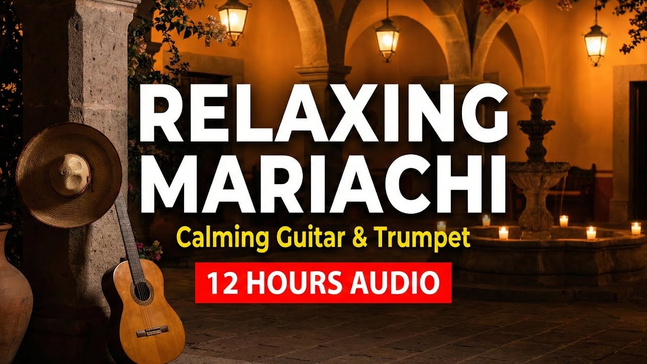 Relaxing Mariachi: Mexican Siesta | 12 Hours Calming Guitar & Trumpet Background Meditation Music
