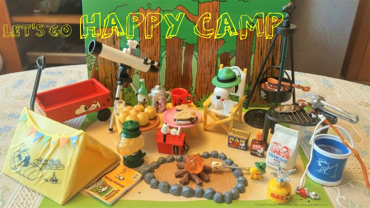 Re-Ment Snoopy's Let's Go Happy Camp Set リーメント スヌーピー レッツゴーハッピーキャンプ！