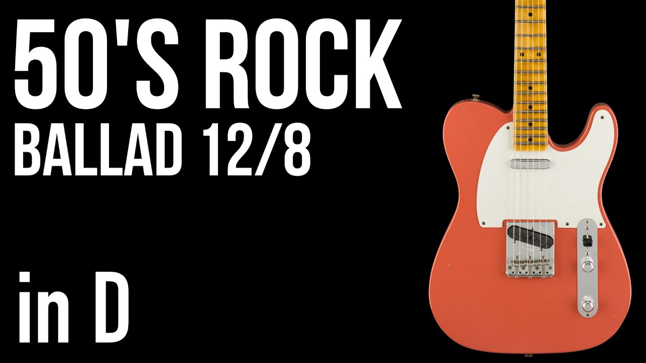 50's Rock Ballad in D - 12/8 Backing Track
