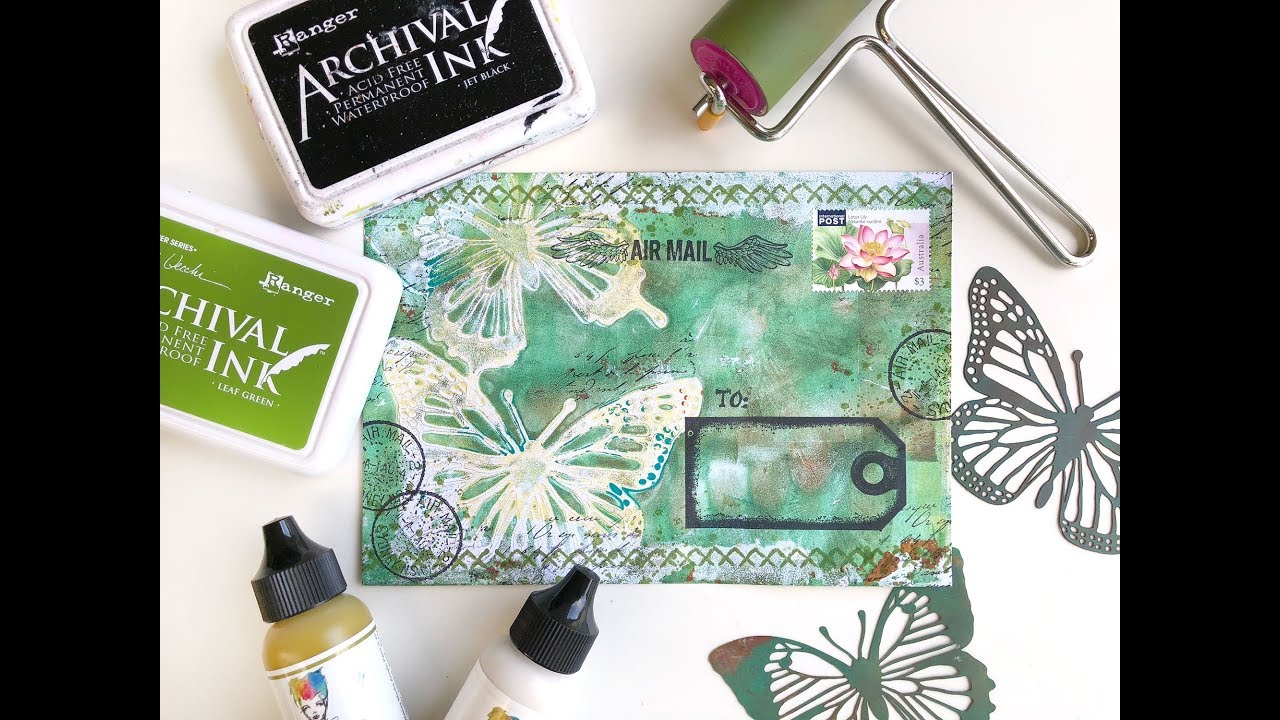 Mail Art: Gel Print Envelopes