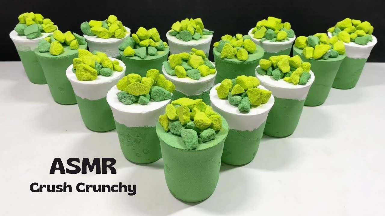 ASMR Baking Soda Cup Cakes Crumble #AsmrCrushCrunchy