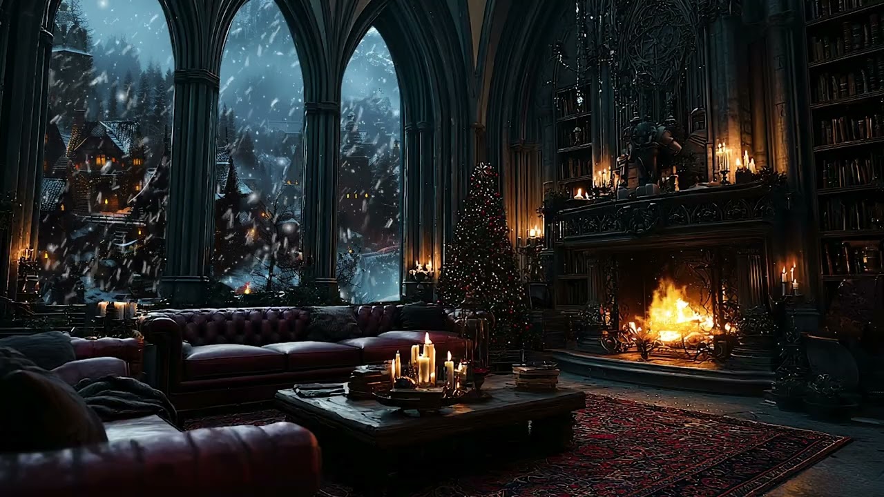 Gothic Castle | Classic Winter Gothic Study Space for Deep Concentration & Focus Reading