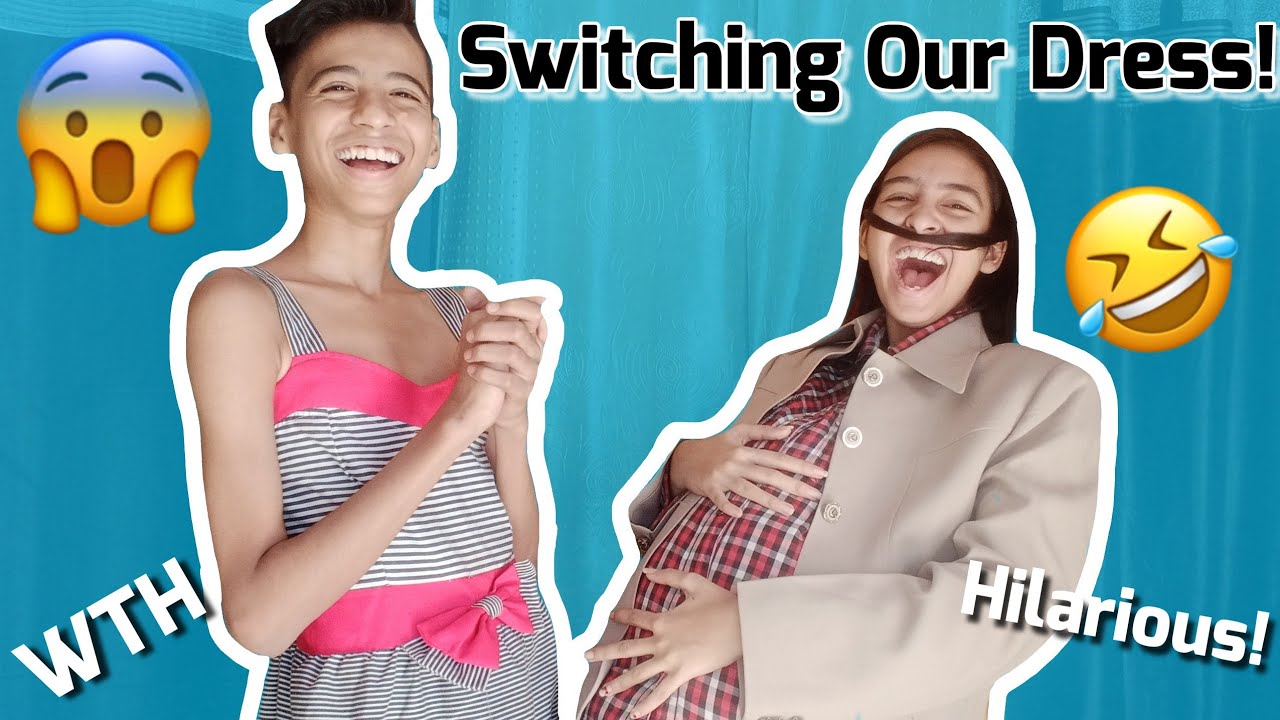 SWITCHING OUR DRESS w/ Brother || It was Fun 🤣 || The NikNack's || Nikita Bounthiyal