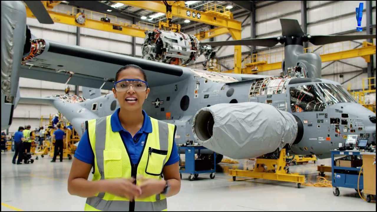 How the V-22 Osprey Is Made | Inside a Tiltrotor Aircraft Mega Factory