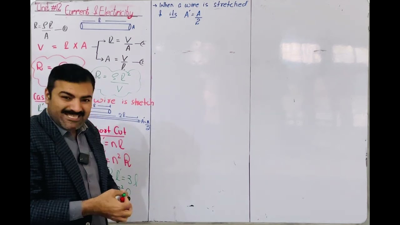 Unit#12 ||Current and Electricity || Lecture #7 Resistance depends on Dimensions || #MDCAT