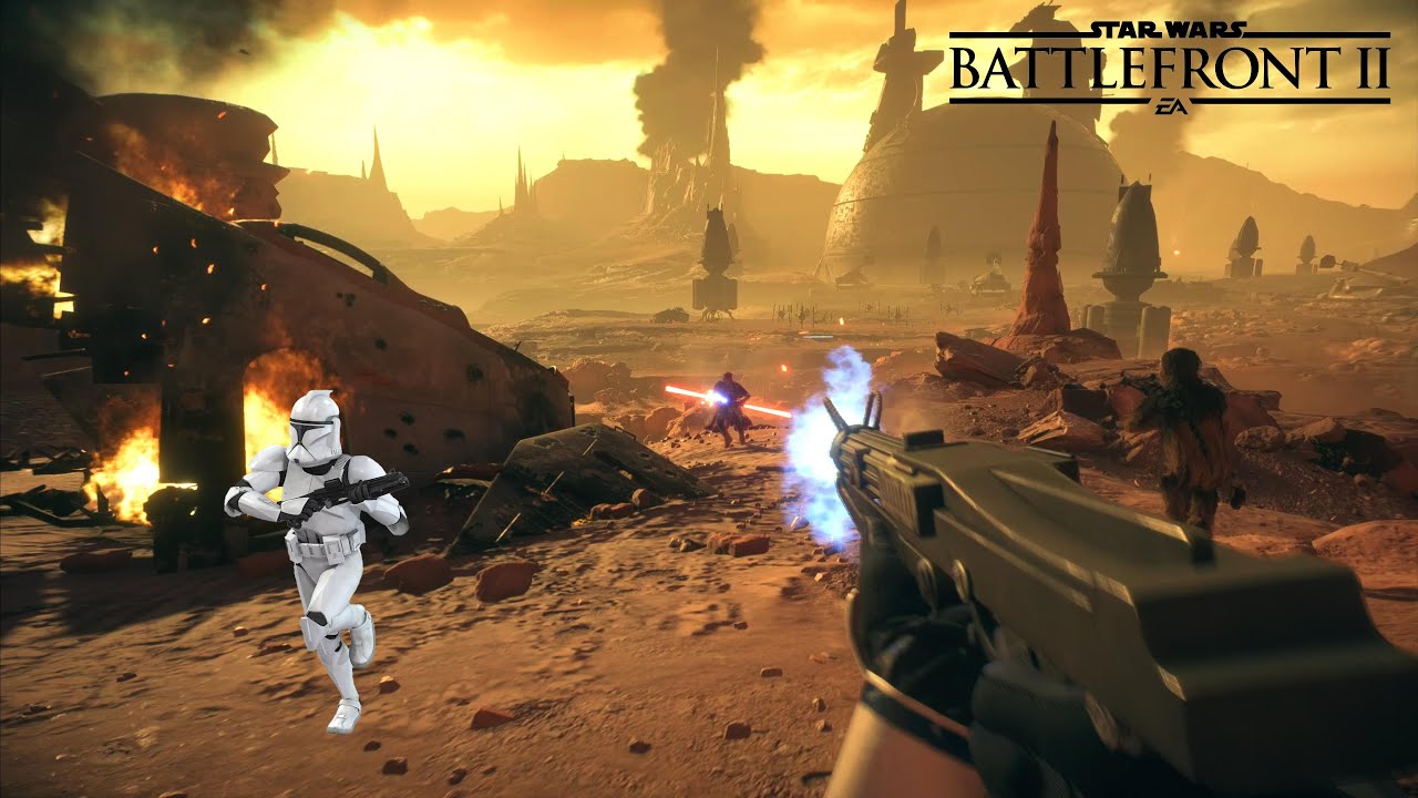 MOST EPIC MATCH in Geonosis realistic ULTRA gameplay NO HUD/CINEMATIC I Star Wars Battlefront 2