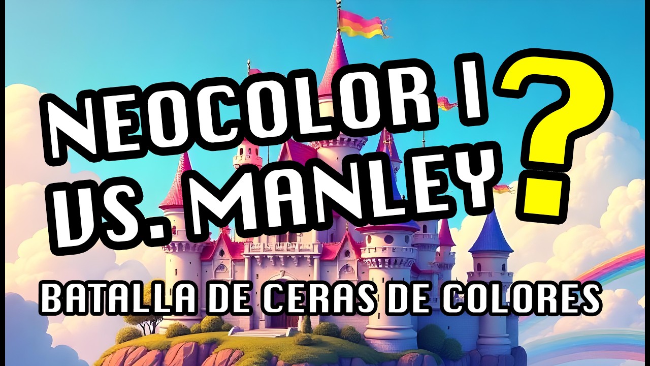 Jugando con las ceras de color Caran D'ache Neocolor I y las ceras blandas Manley