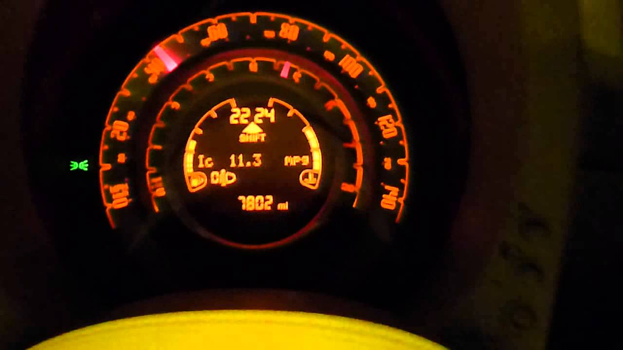 Fiat 500 1.2 8v 69PS Acceleration 0-100km/h 0-60mph