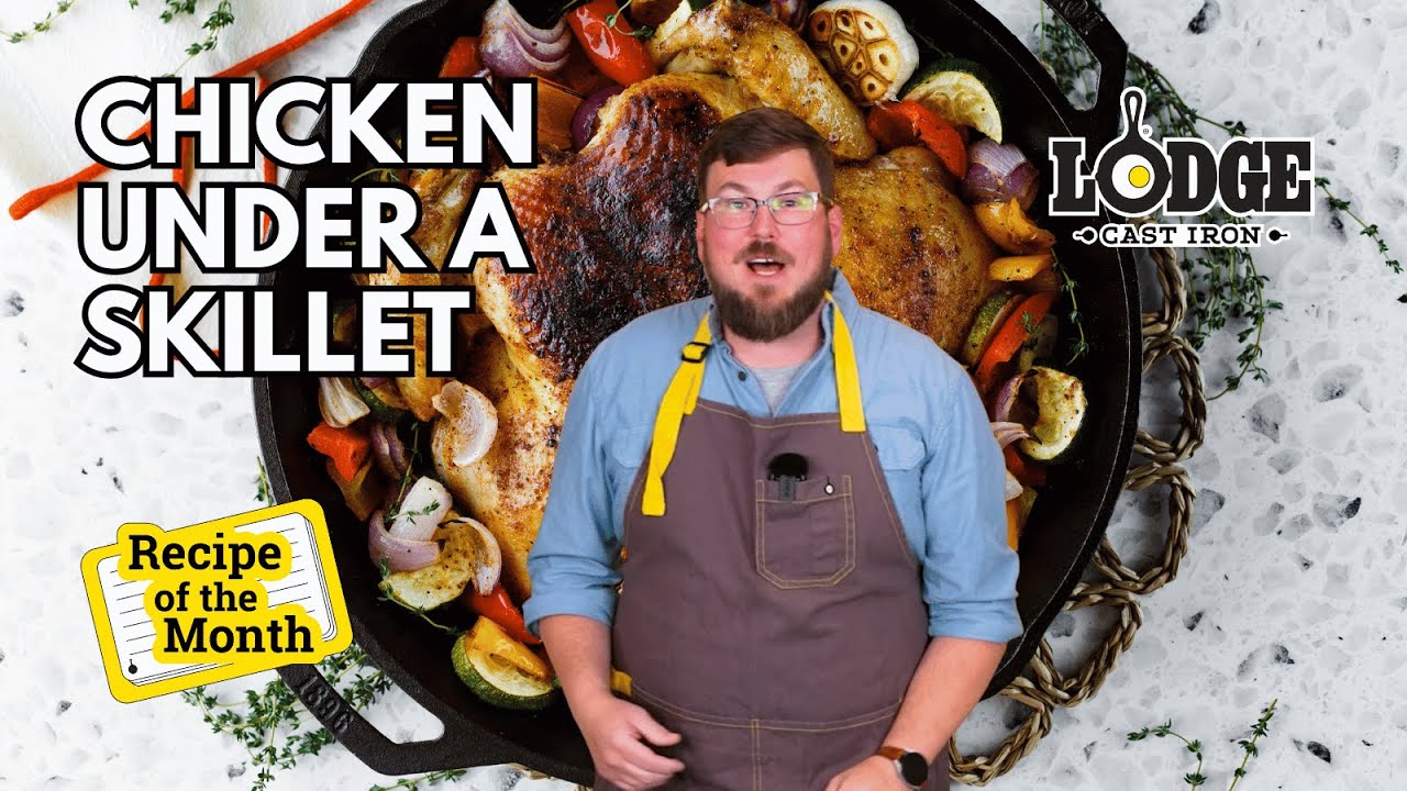 Chef Kris Makes Roasted Chicken Under a Skillet | Lodge Cast Iron Recipe of the Month