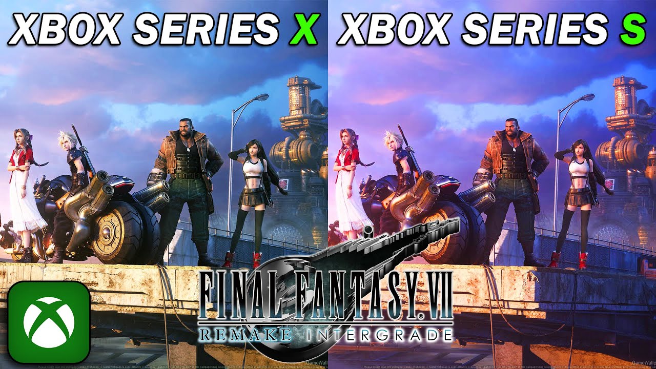 Final Fantasy VII Remake Xbox Series X Vs Series S - Side By Side Gameplay Comparison