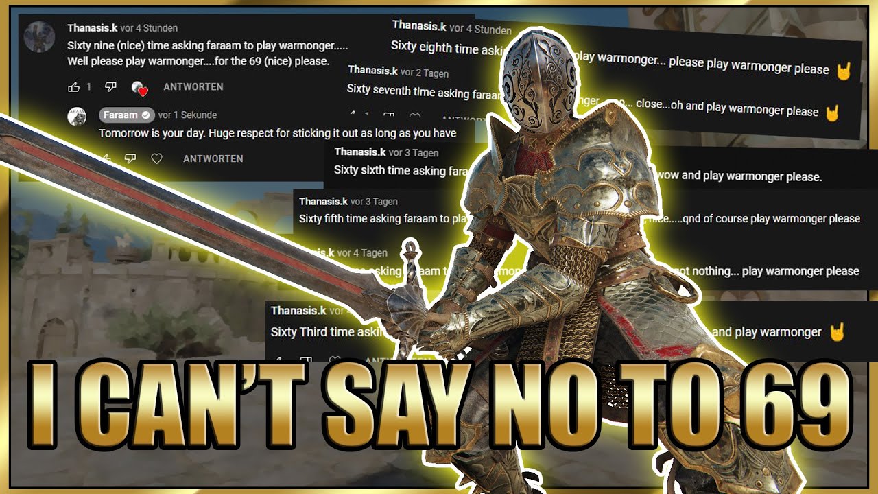 The MOST OVERCONFIDENT 1 vs. 4 - I made a Dude ask me 69 times to play Warmonger | #ForHonor