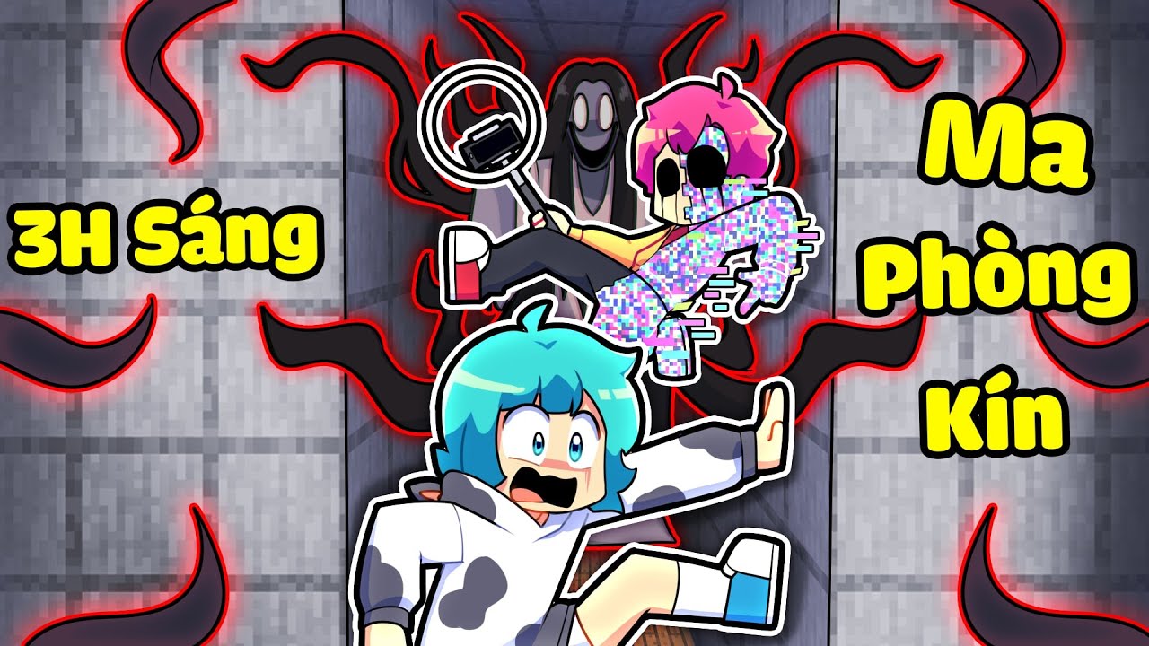 YUMMIE CÙNG HIHA GLITCH THỬ THÁCH 3H SÁNG CHƠI MA PHÒNG KÍN TRONG MINECRAFT*MA PHÒNG KÍN 2 😱