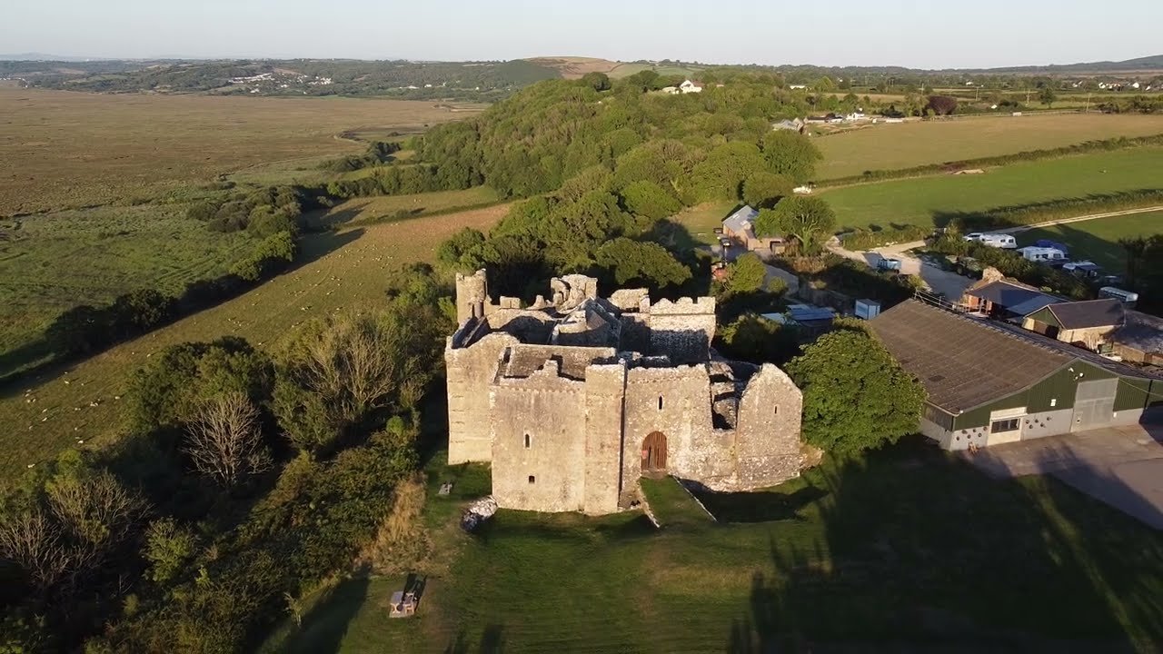 Weobley Castle  , Gower , Drone tour | DJI Mavic Mini DRONE HD Film | unedited clip 3 Aug 2022