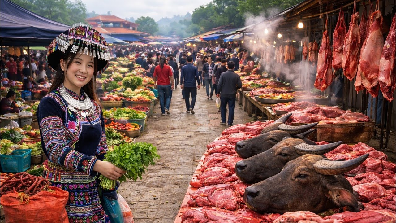 FULL CHỢ BẮC HÀ LÀO CAI | Của Lạ - Vật Trên Rừng  - Món Ngon Gây Sốt Vùng Cao 