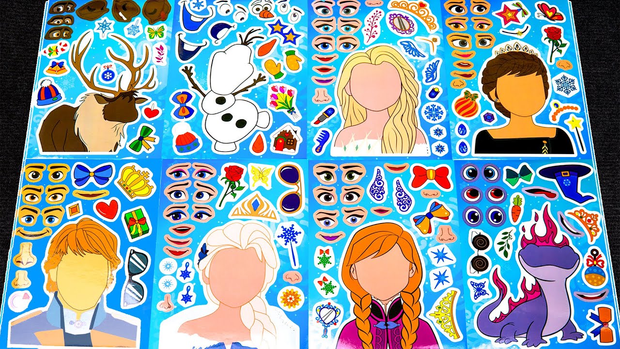 DISNEY FROZEN STICKER BOOK MAKEOVER ❄️| FUN ACTIVITIES WITH ELSA, ANNA & OLAF!