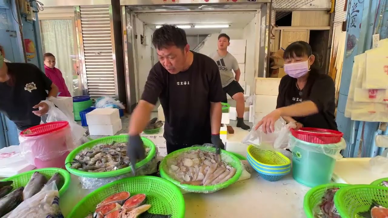 帥老爸教你怎麼處理石斑魚 #中彰海王子 #第五市場 #海鮮叫賣 #海鮮拍賣