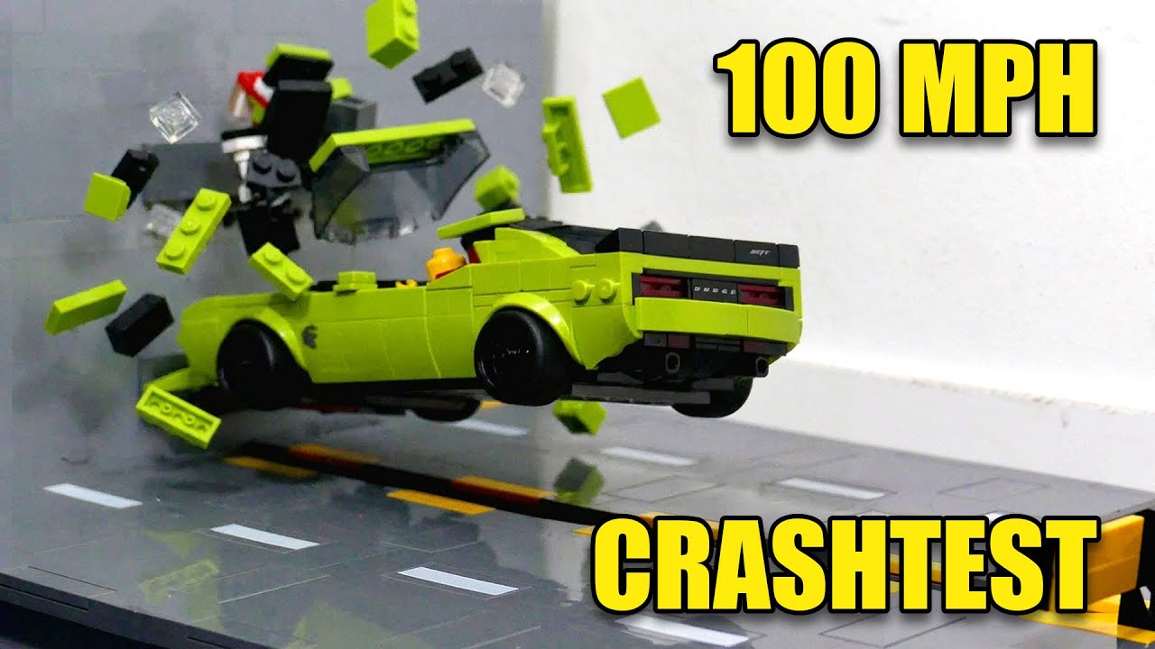 WATCH THIS LEGO CAR GET DESTROYED AT 100 MPH