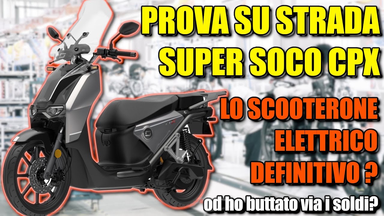 prova su strada scooterone elettrico vmoto super soco CPX electric bike test drive