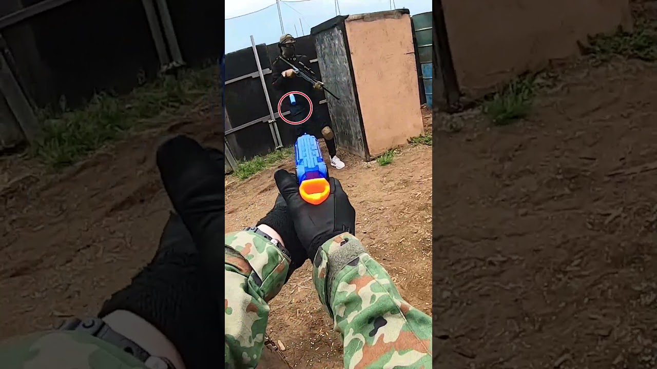ダイソーナーフ銃はサバゲーで普通に使える！#ダイソー #ナーフ銃 #サバゲー #サバイバルゲーム  #airsoft #nerf