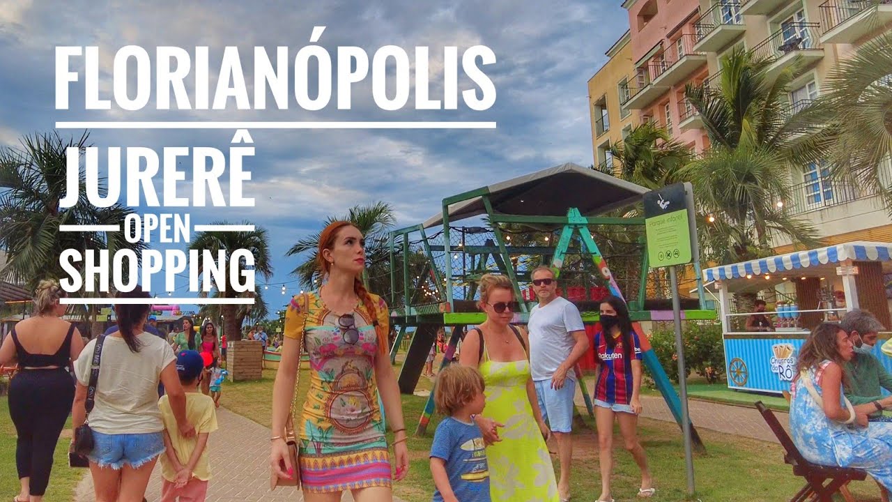 Jurerê Open Shopping Florianópolis Santa Catarina Walking Tour | 4K Walk
