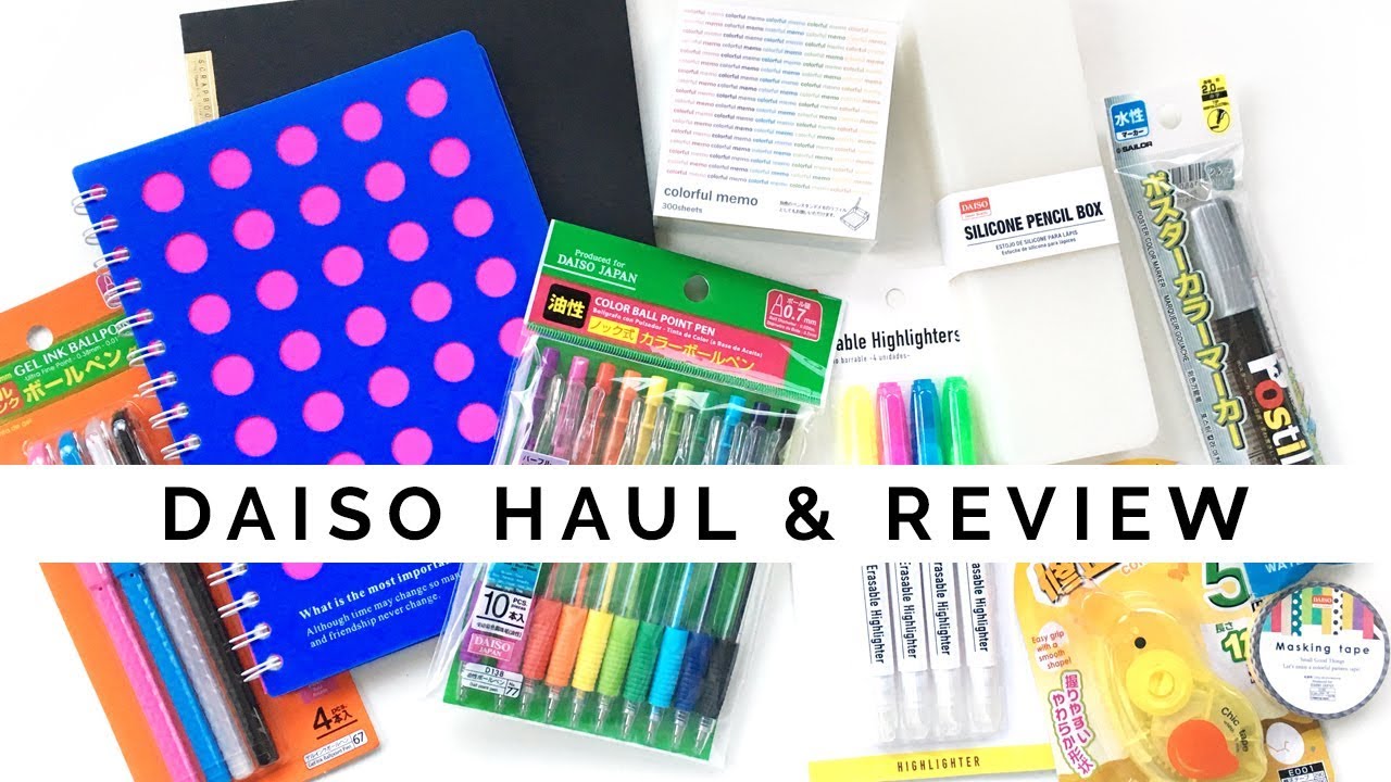 daiso stationery review + haul ✨ japanese dollar store school supplies