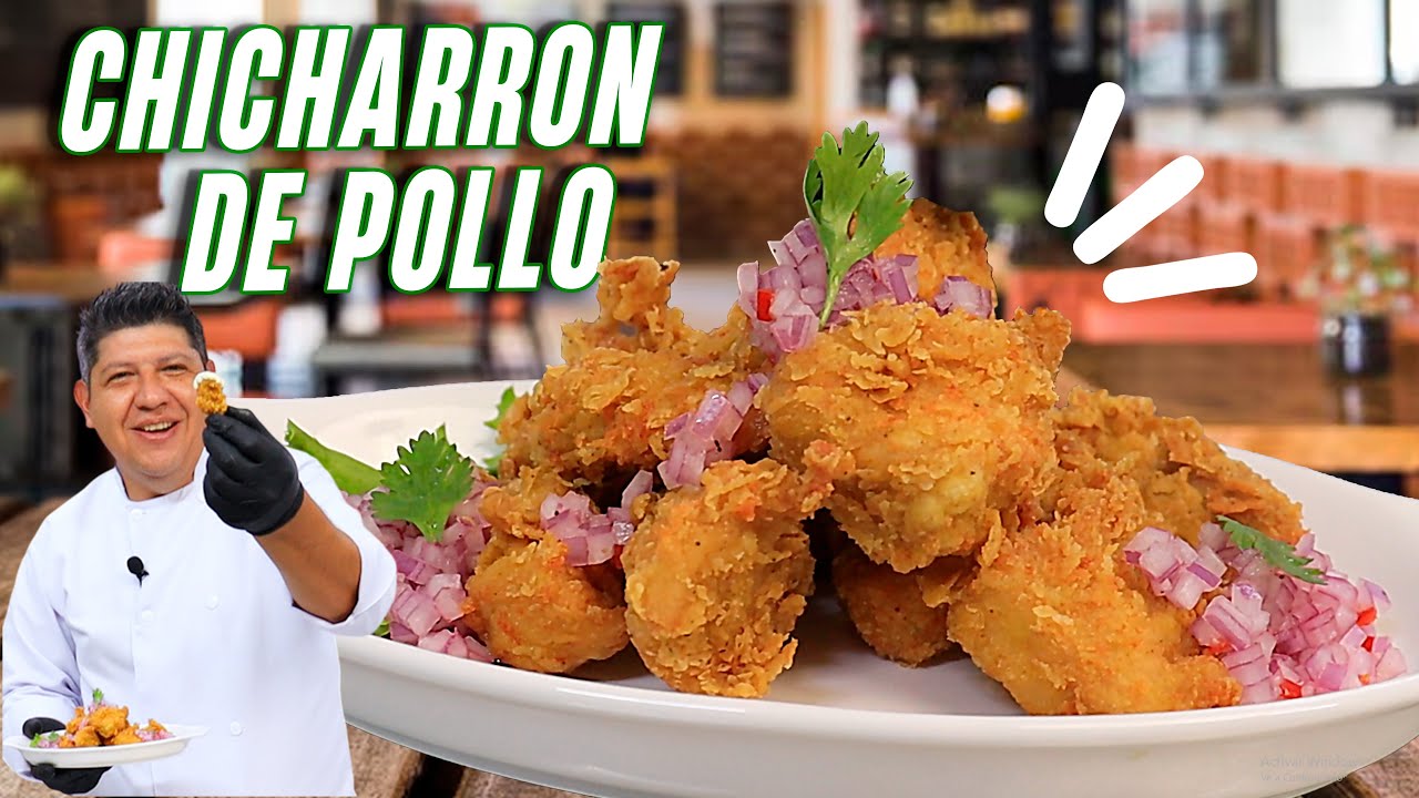 CHICHARRÓN DE POLLO/Super crispy chicken cracklings Super crocante y jugoso