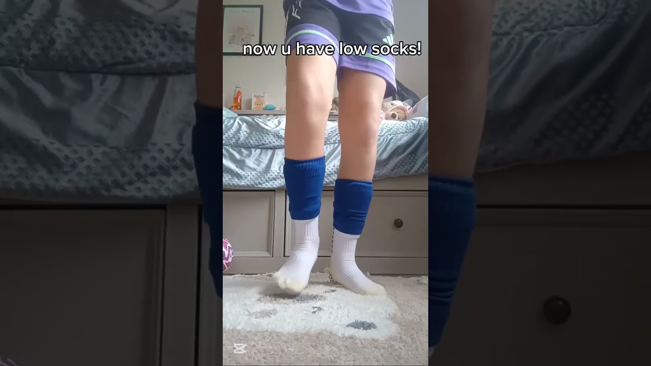How to do low socks with big shin pads #football